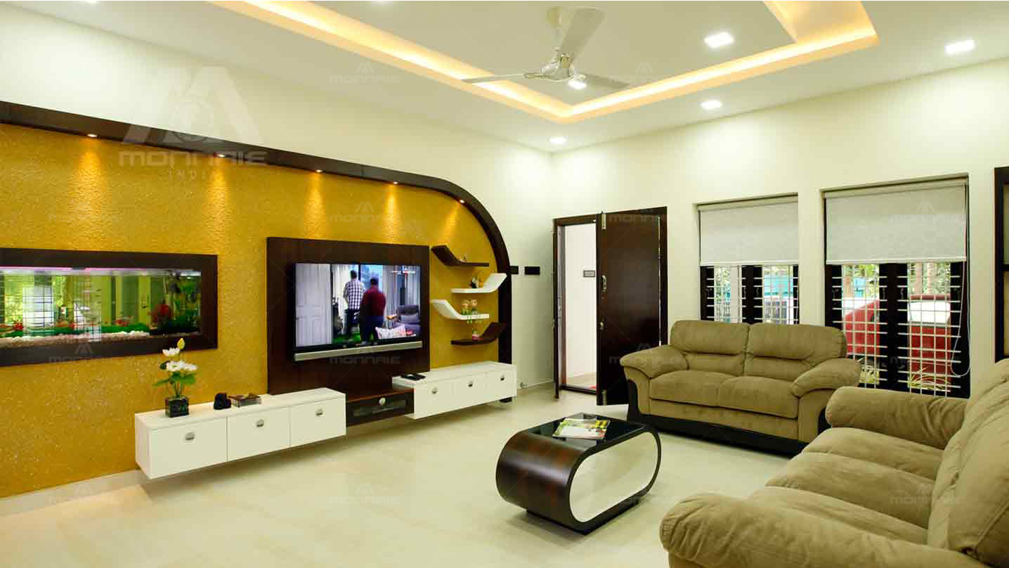 3D Vs Real Images - Top Living Room Interior Designers, Kochi, Kerala